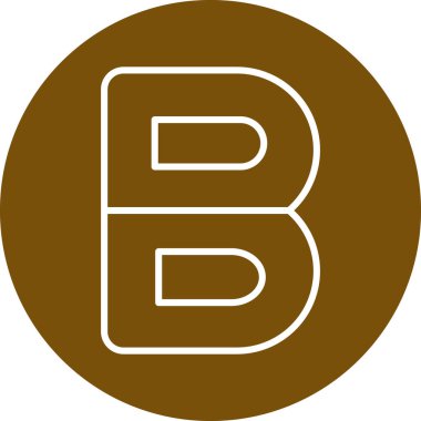 b b modern simgesinin vektör illüstrasyonu