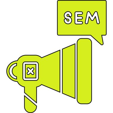 Megafon. Web simgesi basit illüstrasyon