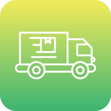 vektör van simgesi, basit ve modern illüstrasyon