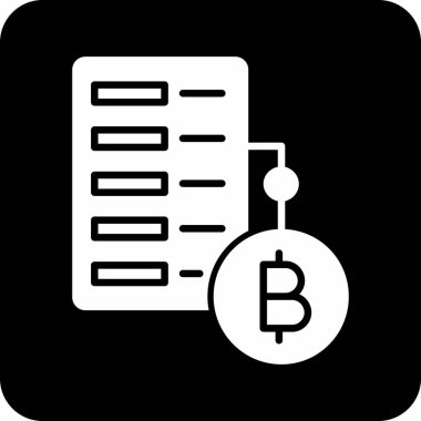 Bitcoin simgesi, vektör çizimi