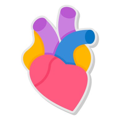 İnsan kalbi simgesinin vektör illüstrasyonu