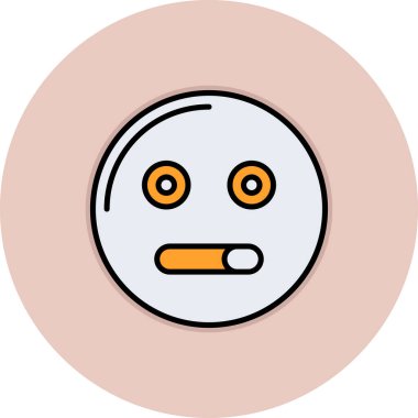 Bir yüz simgesinin vektör illüstrasyonu