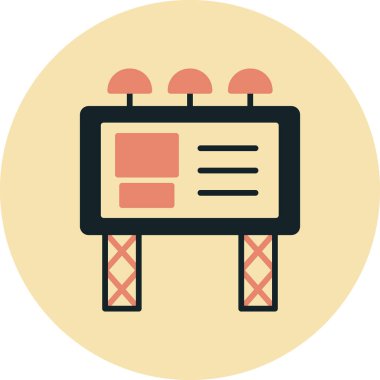 Billboard web simgesi, vektör çizim
