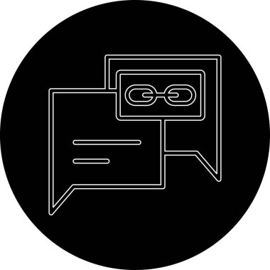 Sohbet simgesinin vektör illüstrasyonu