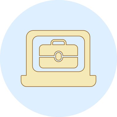 Çanta. Web simgesi basit tasarım