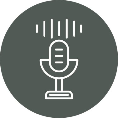 mikrofon simgesi vektör illüstrasyonu