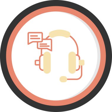 Çağrı merkezi. Web simgesi basit illüstrasyon