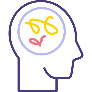 Beyin. Web simgesi basit illüstrasyon