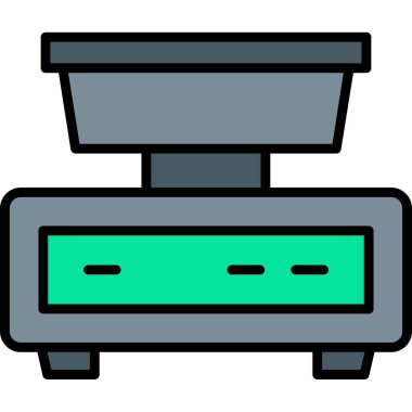 Kahve öğütücü ikonu. taslak kahve makinesi vektör simgesi rengi düz izole