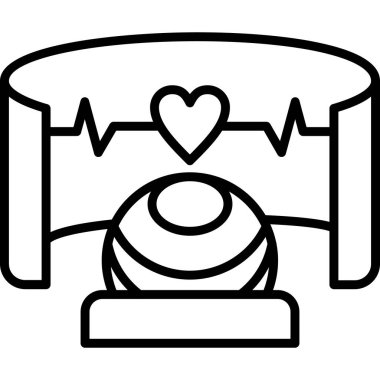 aşk kalp simgesi, vektör çizimi beyaz arkaplanda izole edildi