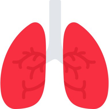 Ciğerler. Web simgesi basit illüstrasyon