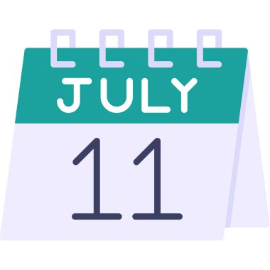 Takvim simgesi. Düz dizayn. 19 gün..