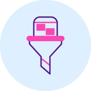 Bir harita simgesinin vektör illüstrasyonu