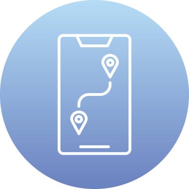 Harita işaretleyici. Web simgesi basit illüstrasyon