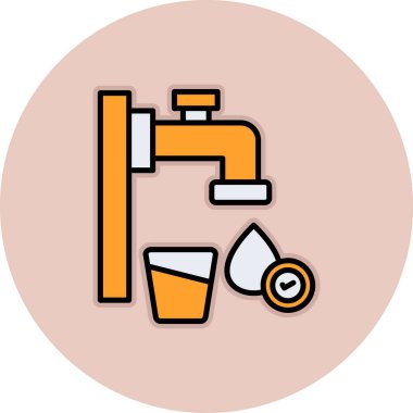 Bir banyo simgesinin vektör illüstrasyonu