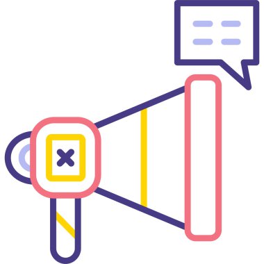 megafon ikonu. Web için basit hoparlör vektör simgeleri çizimi