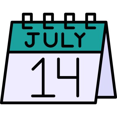 Takvim simgesi. takvim tarihinin özet vektörü. izole kontur sembolü