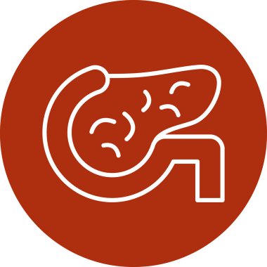 Mide simgesi, basit vektör çizimi