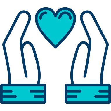 Kalp. Web simgesi basit illüstrasyon