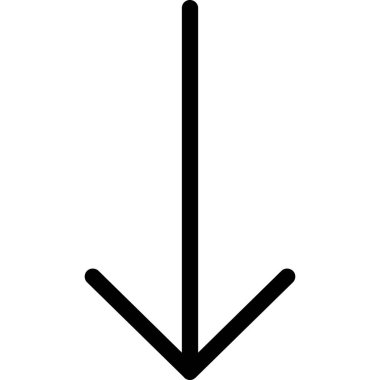 ok aşağı ok simgesi dış hat biçiminde