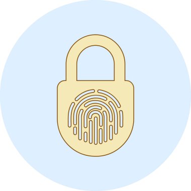 Kilidin beyaz simgesinin vektör çizimi