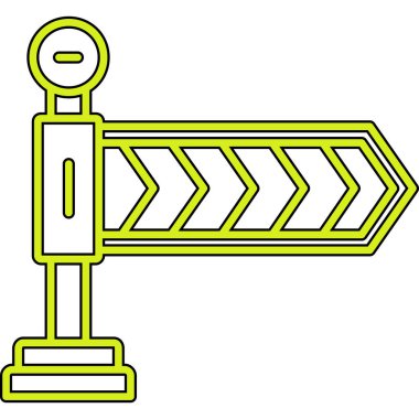 Çizgi film bariyerinin vektör çizimi