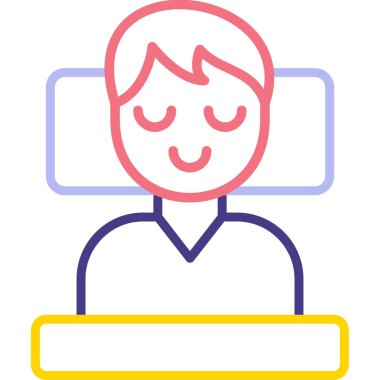 Web simgesi olan adam, vektör illüstrasyonu