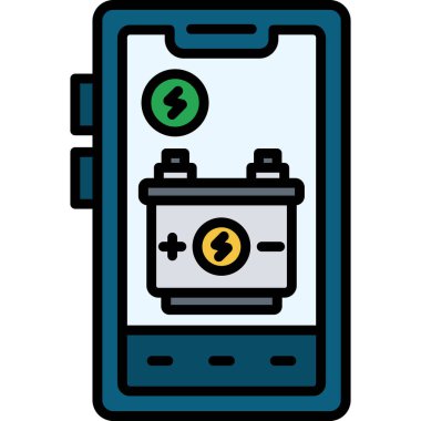 pil simgesi, vektör illüstrasyonu