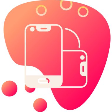 Bir smartphone simge vektör çizim