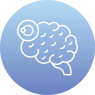 Beyin. Web simgesi basit illüstrasyon