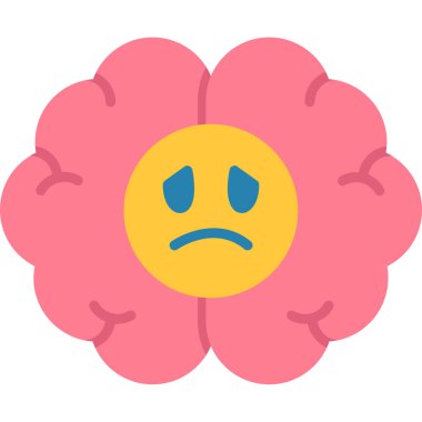 beyin ikonu vektör illüstrasyonu