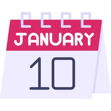 10 - Ocak - 01 glyph - takvim simgesi