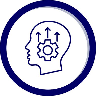 Çember çerçevesinde vites vektör simgesi