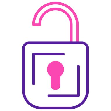 asma kilit ikon vektör çizimi