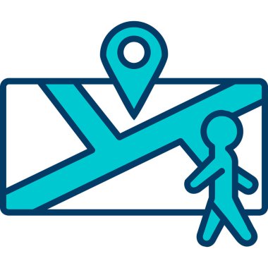 İğne simgesi vektör illüstrasyon grafik tasarımlı harita