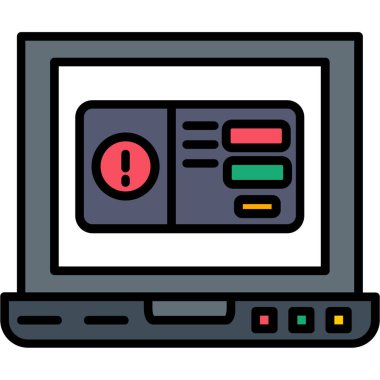 bilgisayar ekranı simgesi, vektör illüstrasyonu