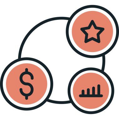 İş haritası simgesi. vektör illüstrasyonu