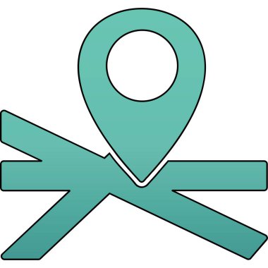 gps konum pin simgesi - taslak biçimi