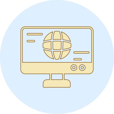 İnternet simgesi vektör illüstrasyonu