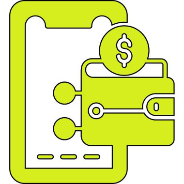 Dolar para simgesi vektör illüstrasyonu