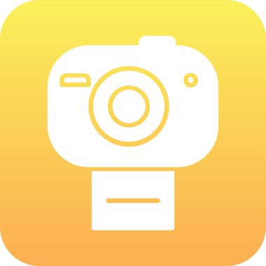 Kamera. Web simgesi basit illüstrasyon