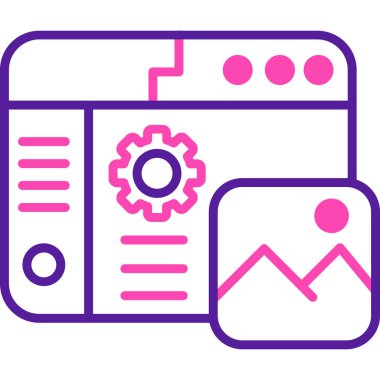 Beyaz arkaplanda izole edilmiş web simgesi tasarım vektörü çizimi.