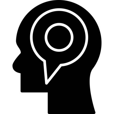 Beyin. Web simgesi basit illüstrasyon