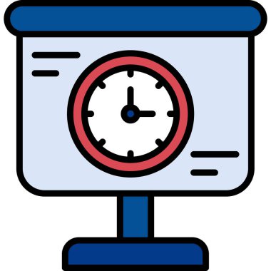 Saat simgesi, vektör illüstrasyonu