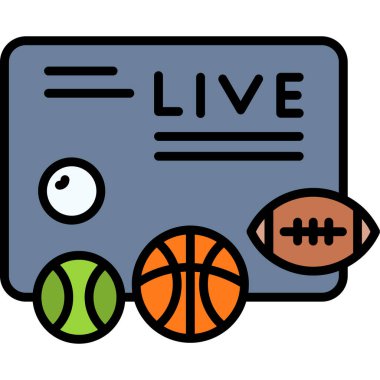 gerçek spor ekipmanları simgesi - ana hatları biçiminde