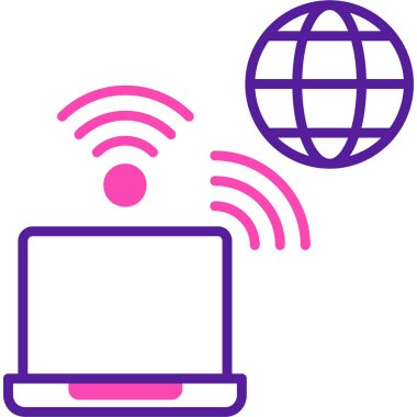 - İnternet. Web simgesi basit illüstrasyon