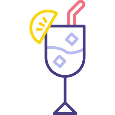 Kokteyl. Web simgesi basit tasarım