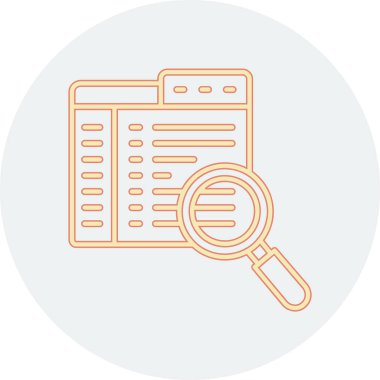 Arama simgesi vektör illüstrasyonu