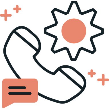 Müşteri hizmetleri ikonu. düz dizayn. Müşteri hizmetleri ikonu. Renk arkaplanında izole. vektör illüstrasyonu