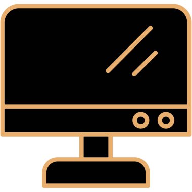 Televizyon. Web simgesi basit tasarım